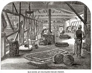 Mat-making room at Coldbath Fields Prison