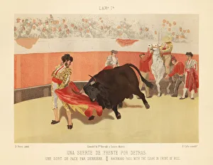 Calle Gallery: Matador making a reverse pass with the cloak