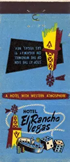 Gaming Prints: Matchbook, Hotel El Rancho, Las Vegas, Nevada, USA