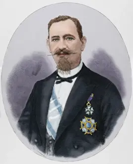 Americana Prints: Matias Lopez Lopez (1825-1891). Engraving by Arturo Carreter