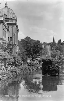 Matlock Prints: Matlock Bath Fish Pond and Pavilion