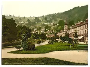 Matlock Prints: Matlock with promenade and Heights of Jacob, Derbyshire, Eng