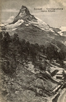 Images Dated 24th March 2017: The Matterhorn, Switzerland - Gornergrat Bahn - Riffelalp