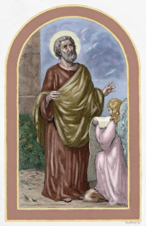 Matthew the Apostle also known as Saint Matthew. Colored eng Matthew the Apostle also known as Saint Matthew. Colored eng