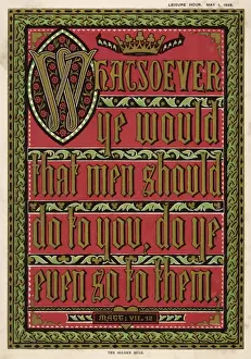Texts Prints: Matthew Vii: 12