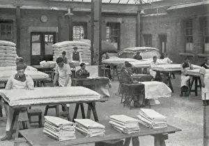 Mattress Prints: Mattress Making, Darenth Training Colony, Kent