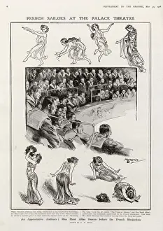 Sailors Prints: Maud Allan entertains French Sailors at the Palace Theatre