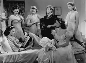 Hussey Prints: Maureen O Sullivan (in bed) in a scene from Spring Madness