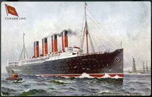 Steam Ships Collection: Mauretania Postcard