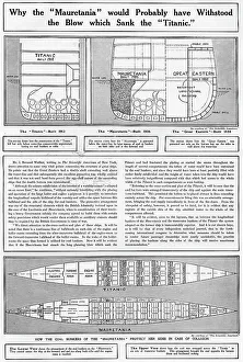 Sank Prints: Why the Mauretania would probably have withstood the blow which sank the Titanic