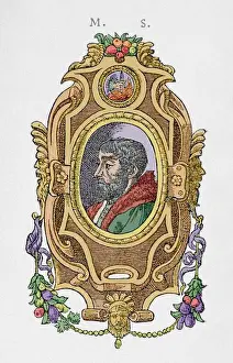1564 Prints: Maurice Sceve (c. 1501-1564). Colored engraving