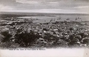 New Images July 2020 Prints: Mauritius - Port Louis - Panoramic View of Town & Harbour Mauritius - Port Louis