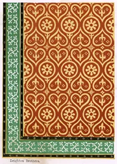 Lino Prints: maw, lino, furniture, floor, covering, linoleum, 1854, design, garling, maw s