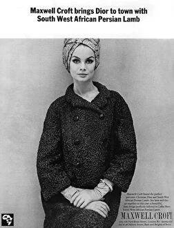 Adverts Gallery: Maxwell Croft Dior advertisement with Jean Shrimpton