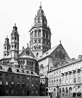 Mayence Prints: Mayence Cathedral, Germany, Victorian period