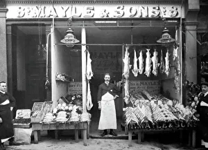 Streatham Prints: Mayle & Sons, Fruit and fishmonger, Knight's Hill, Streatham