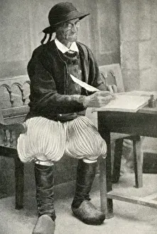 Bretagne Prints: Mayor signing documents, Brittany, Northern France