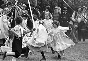 Dunn Collection: Maypole dancing Blists Hill, Shropshire -1