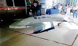 McDonnell Douglas X-36 Tailless Fighter Agility Research Aircraft A/Vnumber 1, on display at the National Museum of the United States Air Force at Wright-Patterson Air Force Base near Dayton, Ohio. Date: circa 2000