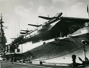 McDonnell FH-1 Phantoms aboard an aircraft carrier