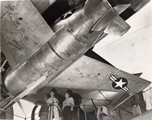 McDonnell XF-85 Goblin underneath its mothership