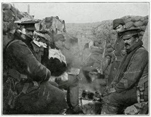 After a meal in a British trench 1915