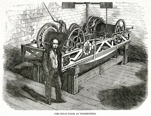 London Prints: Mechanism of the Great Cloak 1857