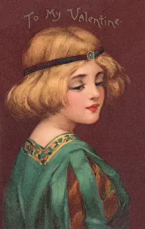 Valentine Prints: Medaeval maiden