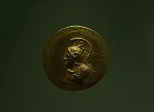 Macedon Prints: Medaillon depicting a cuirassed bust of Alexander the Great