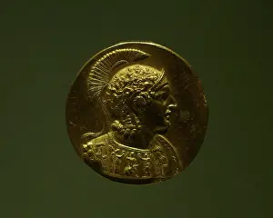 Macedon Prints: Medaillon depicting a cuirassed bust of Alexander the Great