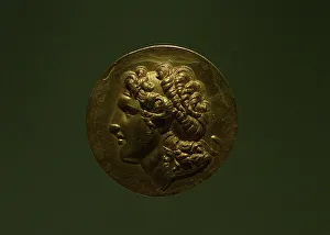Macedon Prints: Medaillon depicting a diademed head of Alexander the Great