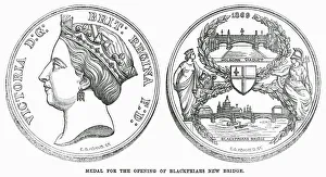 Compilation Collection: Medal to commemorate the opening of Blackfriars Bridge and and Holborn Viaduct, London