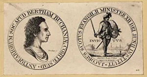 Verso Prints: Medal with portrait of David Stewart Erskine and a highlander
