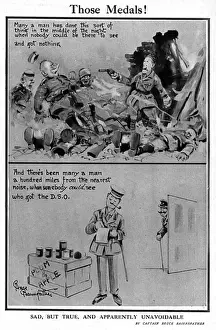 Awards Prints: Those Medals! by Bruce Bairnsfather, WW1 cartoon