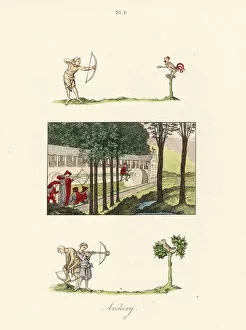 Archery Collection: Medieval archery scenes