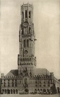 Images Dated 13th June 2017: Medieval bell tower (belfry), Bruges, Belgium