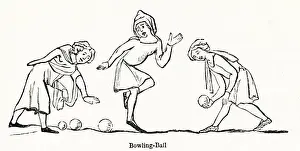 Bowling Prints: Medieval bowling