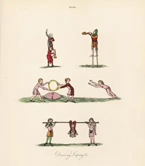 Medieval dancers and performers