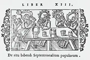 Tankards Prints: Medieval Drinking