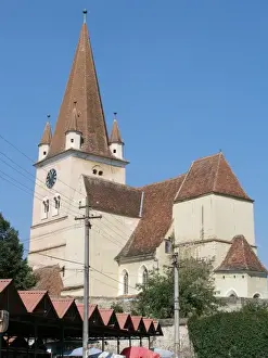 Fortified Prints: Medieval fortified church in Cisnadie, Sibiu, Romania