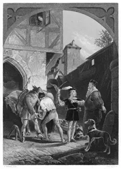 1381 Prints: Medieval German Smithy