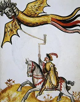 Invent Prints: Medieval History. 15th century. Study of a flying machine us