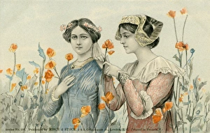 Images Dated 6th March 2017: Medieval ladies