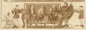 New Images August 2021 Prints: Medieval people feasting