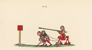 Joust Prints: Medieval tilting game or quintain