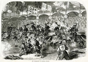 Medieval Tournament at Cremorne Gardens, London, 1863
