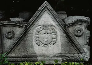 Medusa Prints: Medusa. Relief in a roman sarcofagus. Istanbul Archaeology
