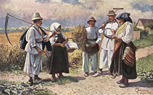 Countryfolk Prints: Meeting at the Crossroads - Slavonia, Croatia