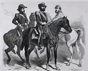 Flores Prints: Meeting of generals Flores and Mitre with marshal