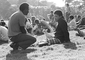 Contact Prints: Meeting in Golden Gate Park 1969